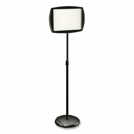 BI-SILQUE MasterVisi, Floor Stand Sign Holder, Rectangle, 15x11 Sign, 66inh, Black Frame SIG07060101